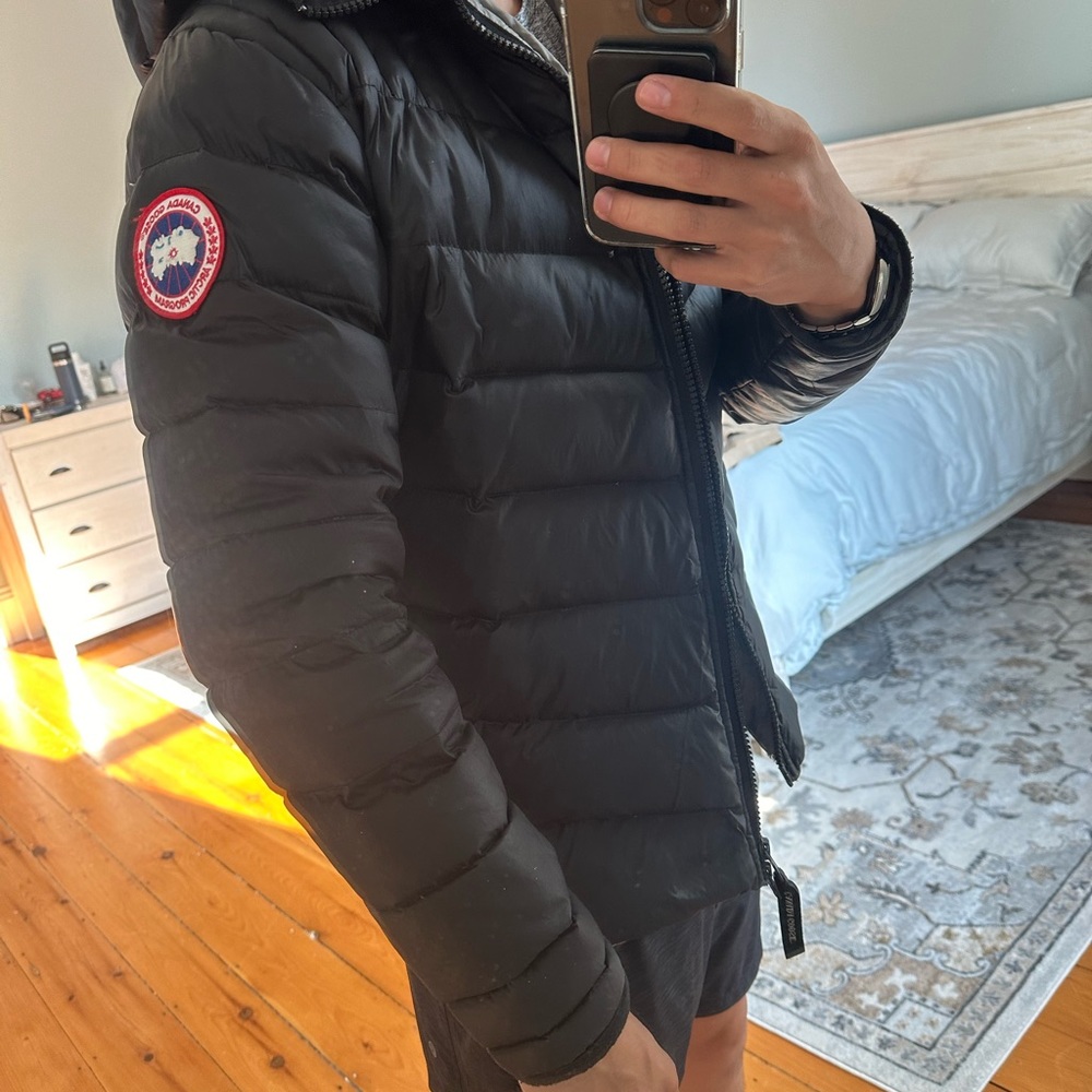 Canada Goose Black Hooded Jacket Medium